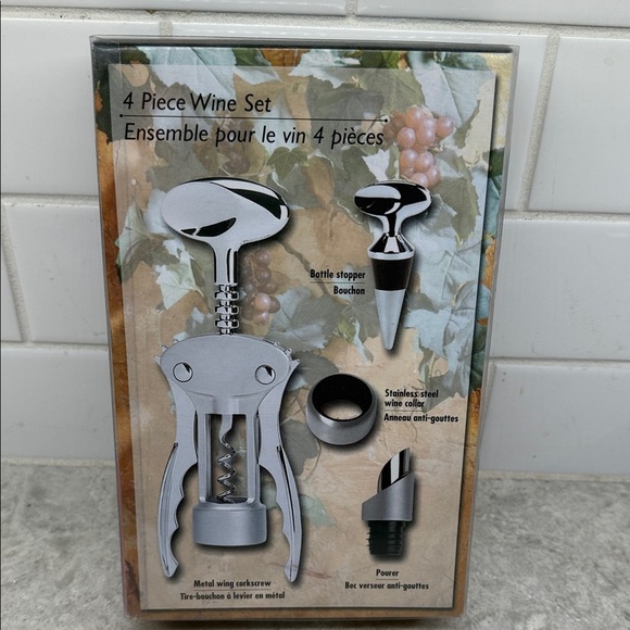 Silver Wine Accessory Set - Picture 2 of 7